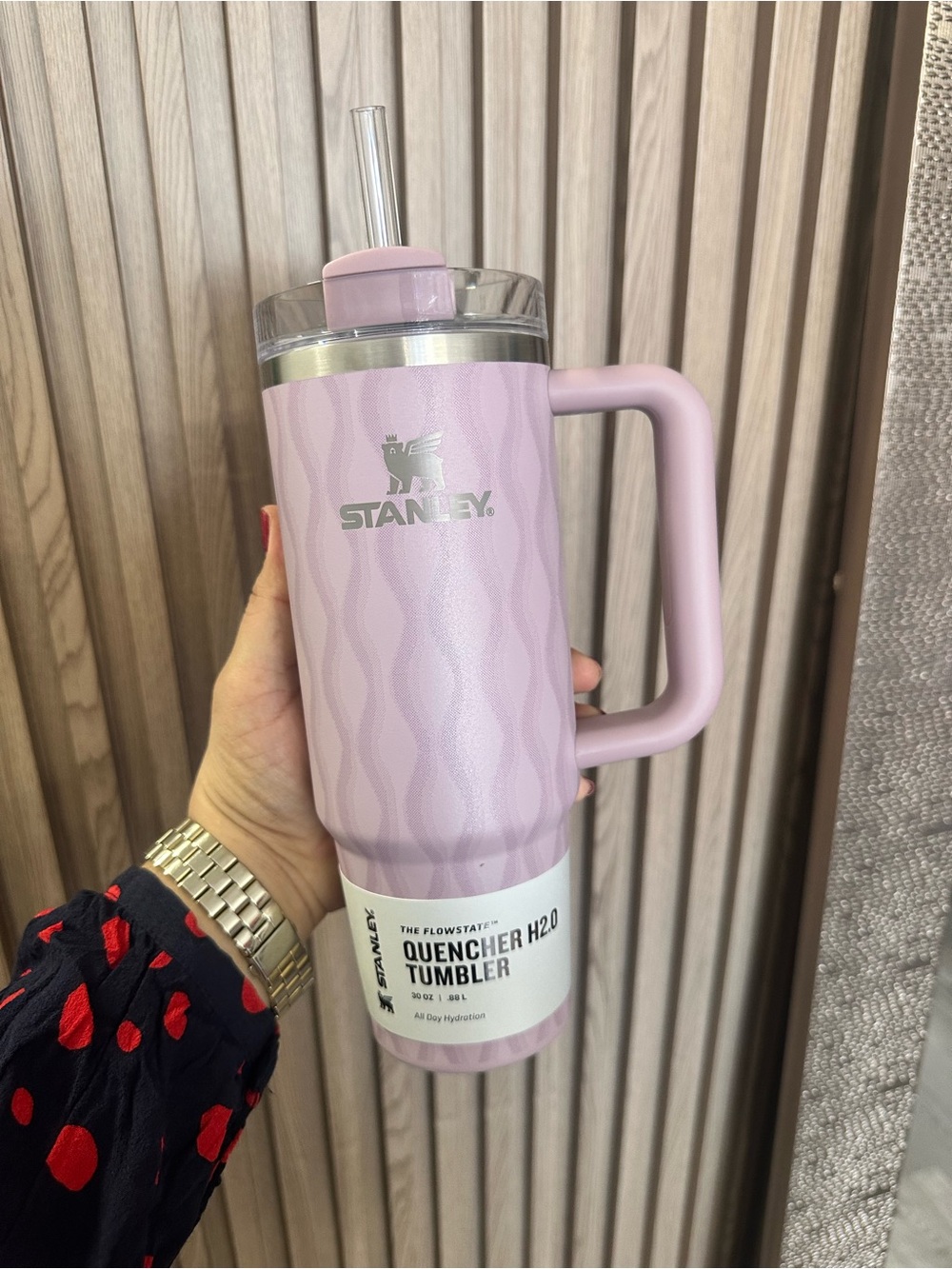Stanley Pink Quencher H2.0 Tumbler with Handle and Straw